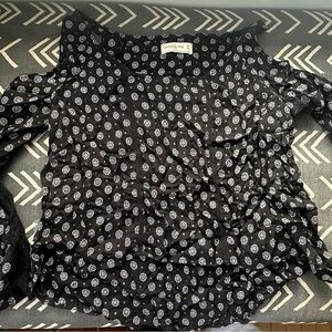 Abercrombie & Fitch Black and White Patterned Blouse